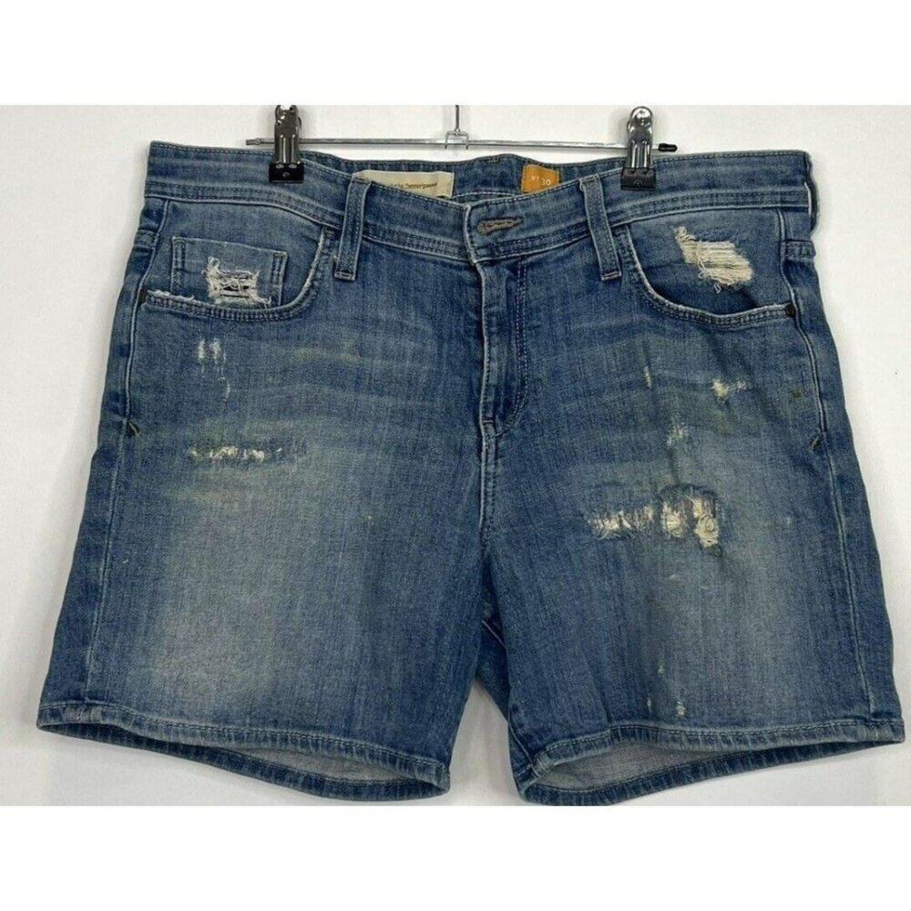 Anthropologie Pilcro And The Letterpress Jean Shorts Stet Distressed Denim Sz 30